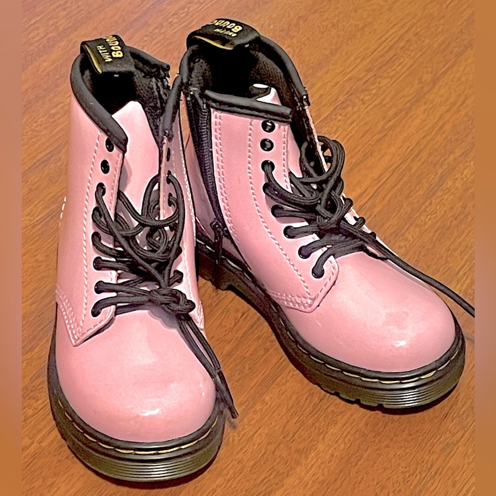 Kids Pink Doc Martin Boots